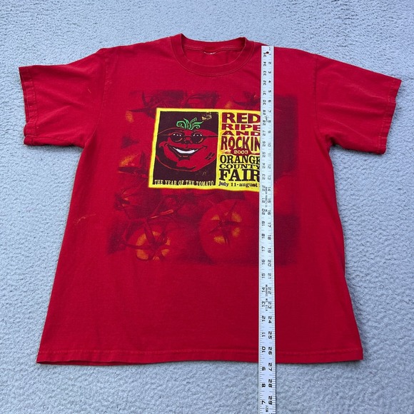 2003 Orange County Fair Shirt L Red Year of The Tomato‎ Red Ripe Rockin Cool Tee - Picture 8 of 10